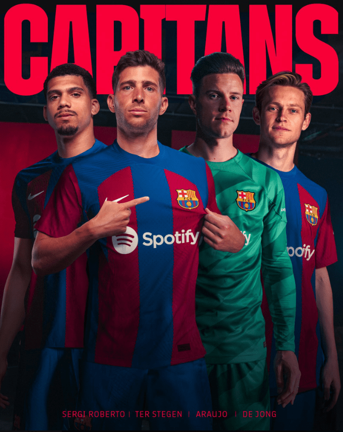 Barcelone nomme Araujo et Frenkie de Jong capitaines