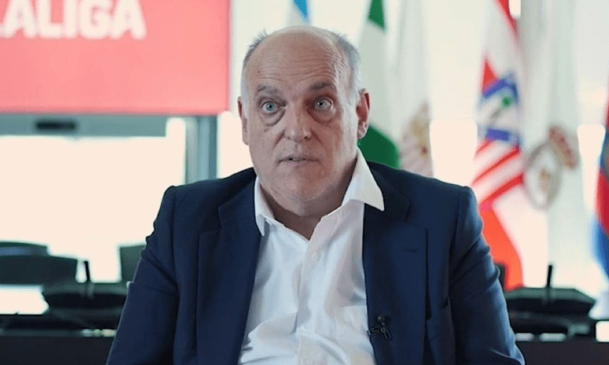 Javier Tebas fracasse Florentino Pérez et encense le Barça Javier Tebas s'en prend à Florentino Perez