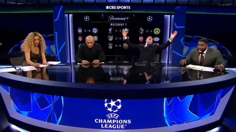 Le plateau de CBS s’embrase sur le but de Raphinha, incroyable réaction de Thierry Henry